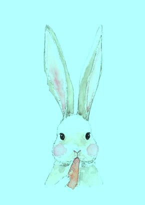 заяц ест морковь